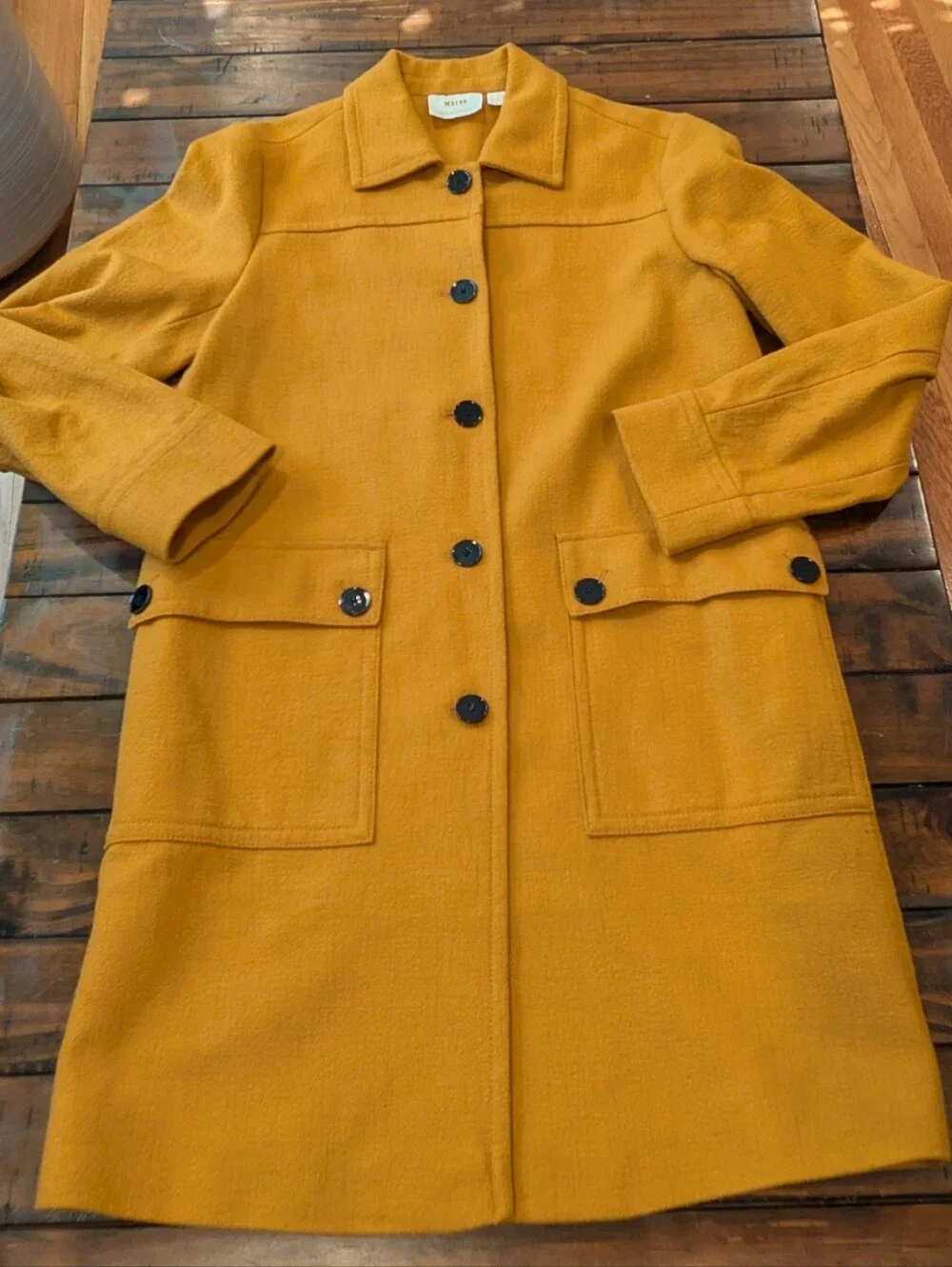 Maeve Textured Peacoat Golden Mustard